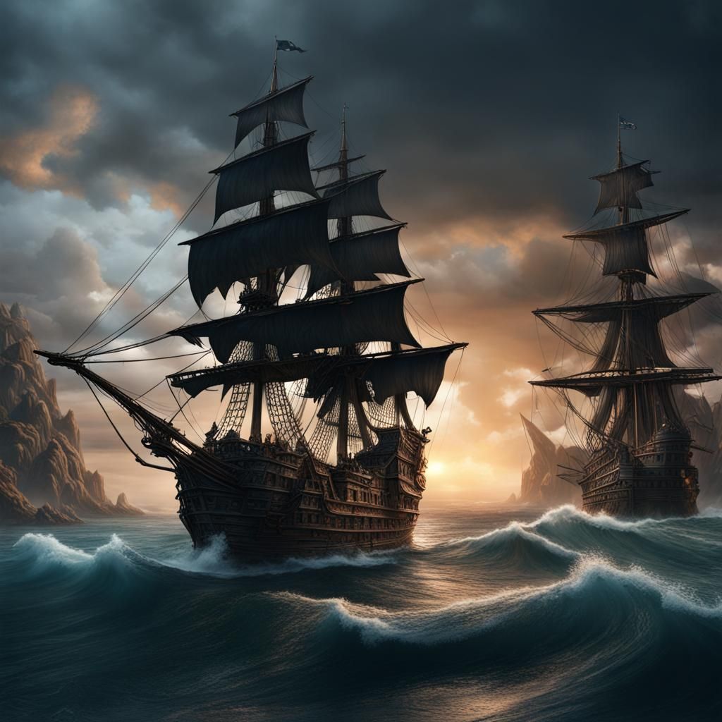 Black Pearl: Detailed Matte Painting in 8K