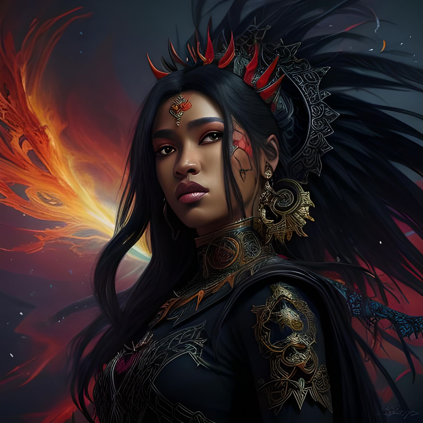 Goddess Affection: Hyperrealistic Digital Art of Love