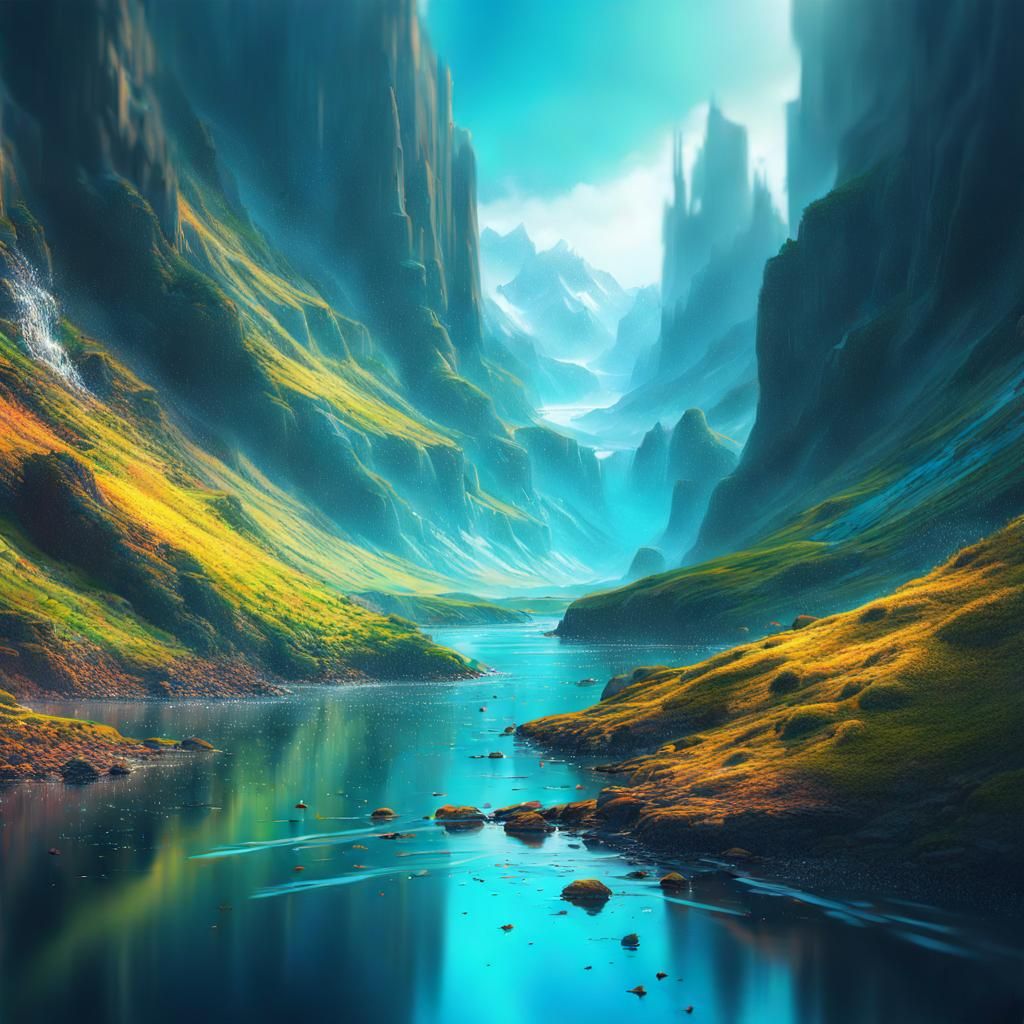 Dramatic Abstract Anime Matte Painting Masterpiece