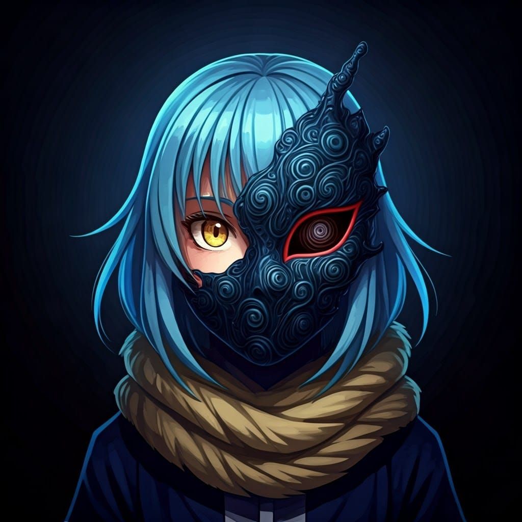 Mysterious Anti-Magic Mask in Dark Fantasy Style