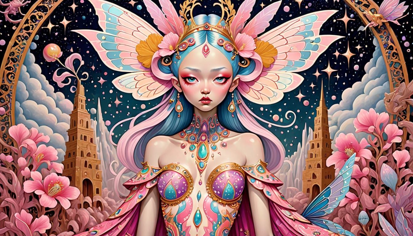 Otherworldly Creatures in Detailed Surreal Art Style