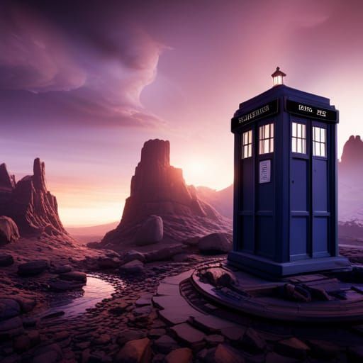 Doctor Who TARDIS in Detailed Matte Painting