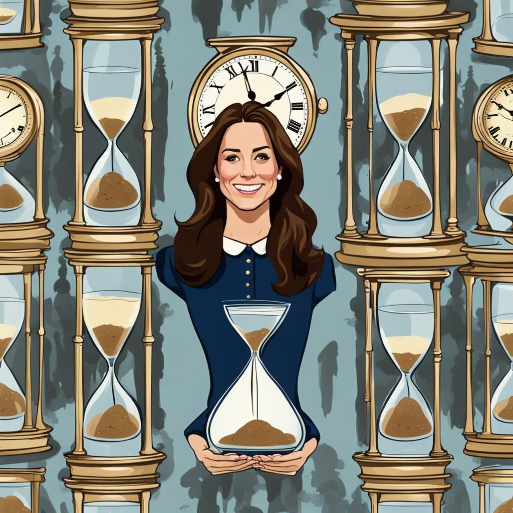 Kate Middleton in Hourglass: AI Generated Image