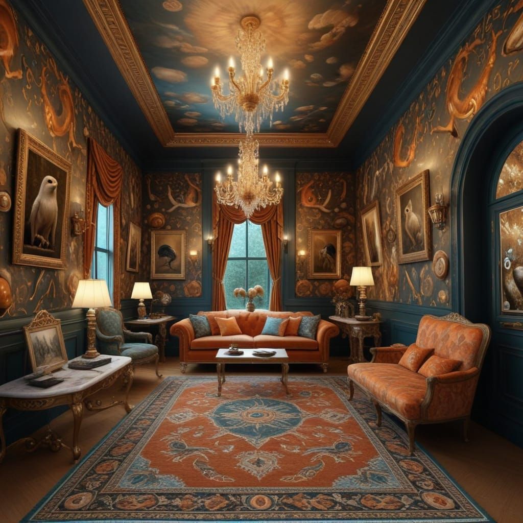 Hyperrealistic Humanoid Raptors with Fractal Armor and Runic...