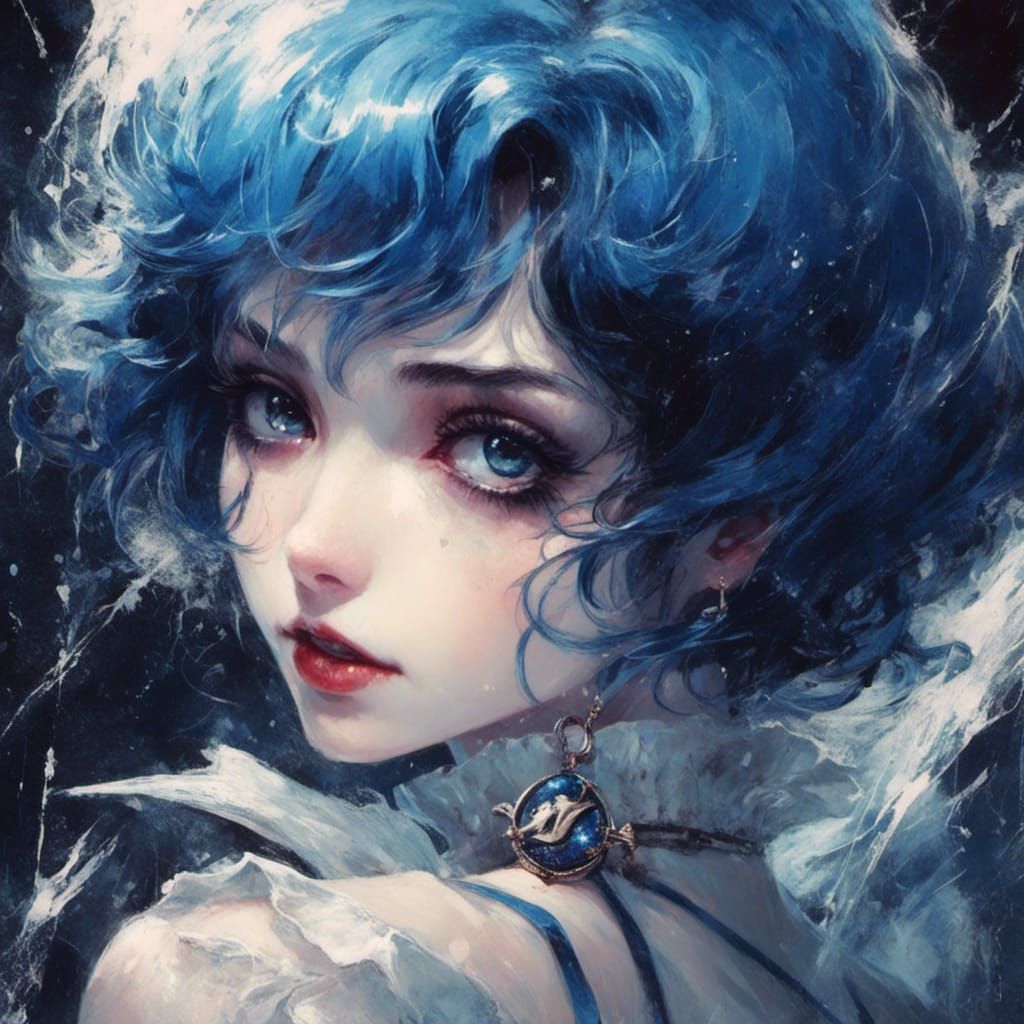 Gothic Sailor Mercury Anime Key Visual