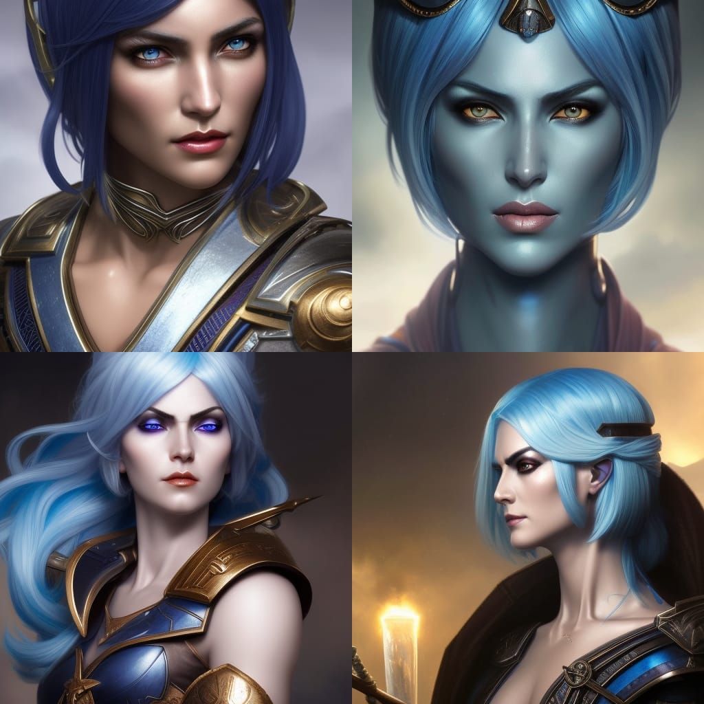 Dark Elf Commander Portrait in Dark Fantasy Style
