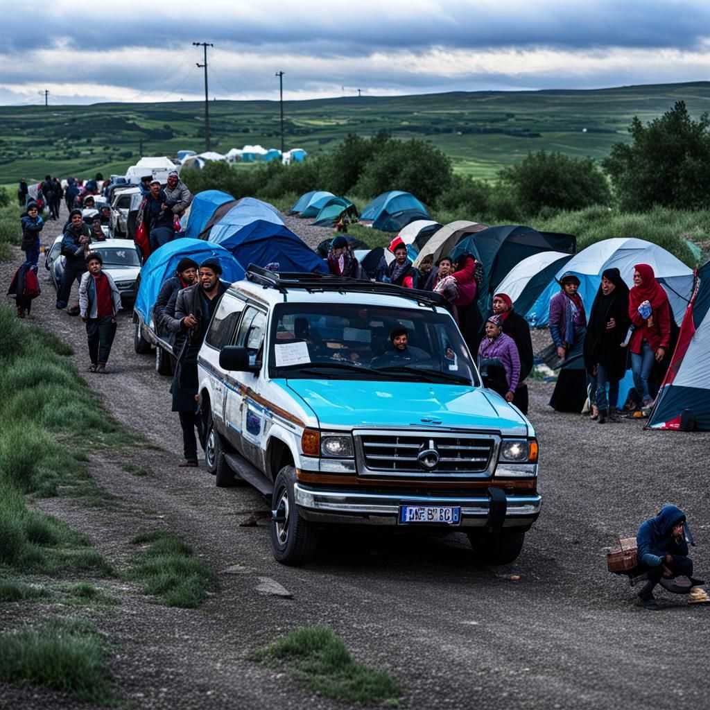 Gypsies at the Border Crossing