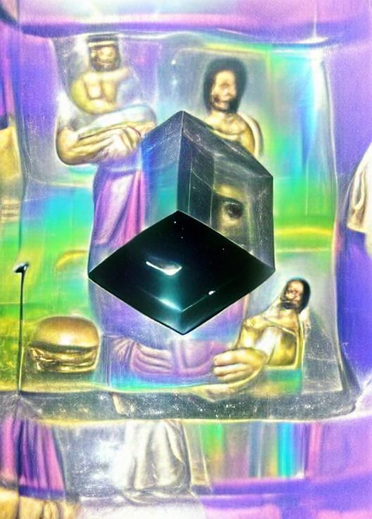 Holographic Alien Jesus and Saturn's Black Cube