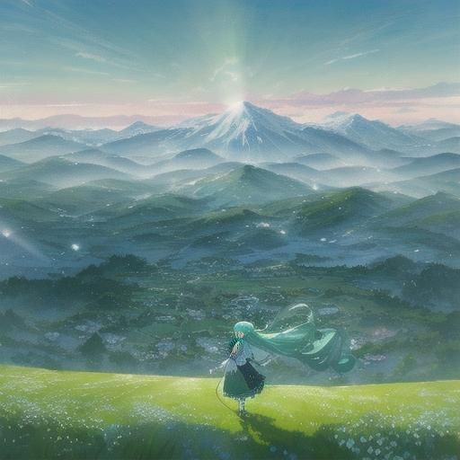 Hatsune Miku in Norwegian Folk Costume Anime Art