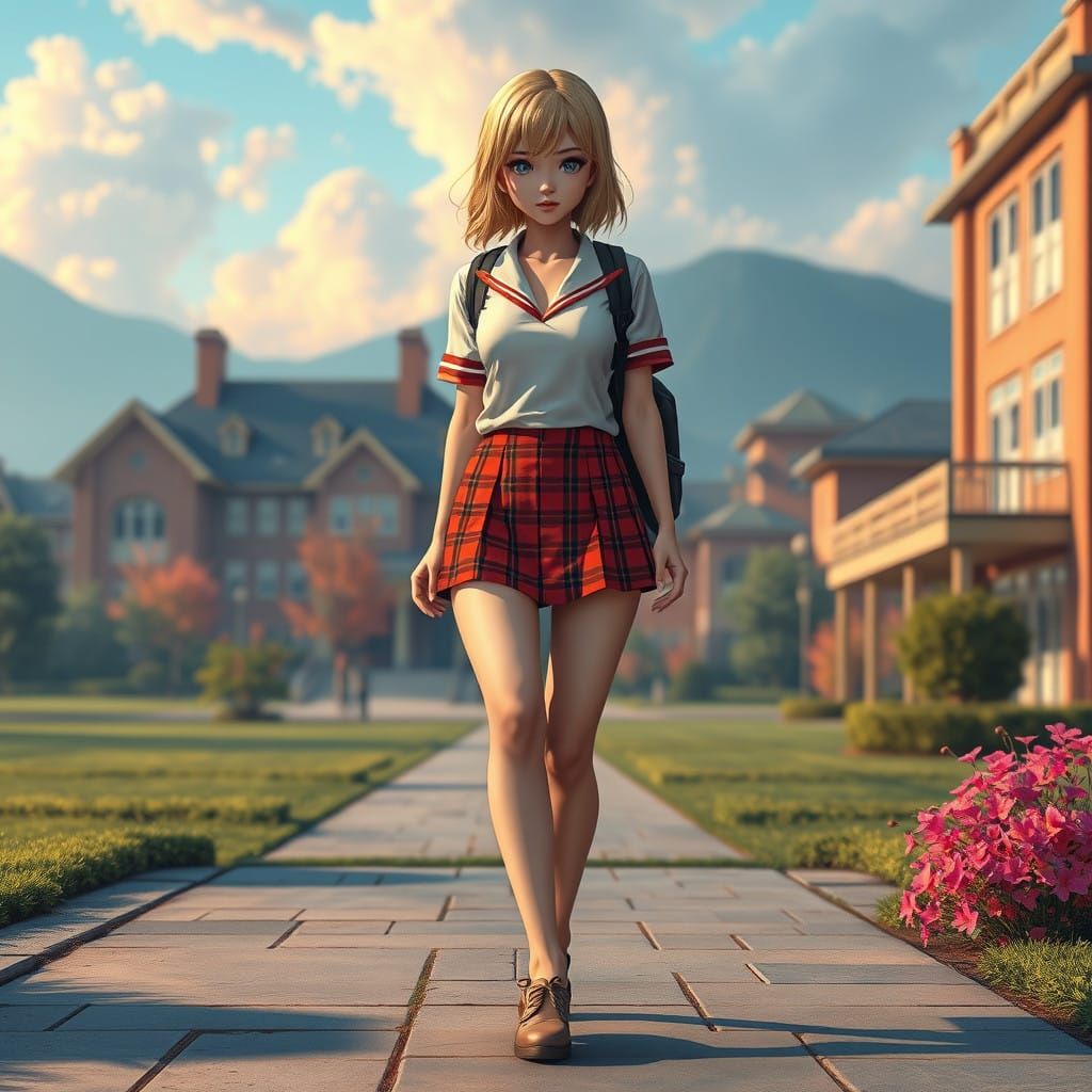 Japanese Princess Explores Magical College Campus in Hyper-R...