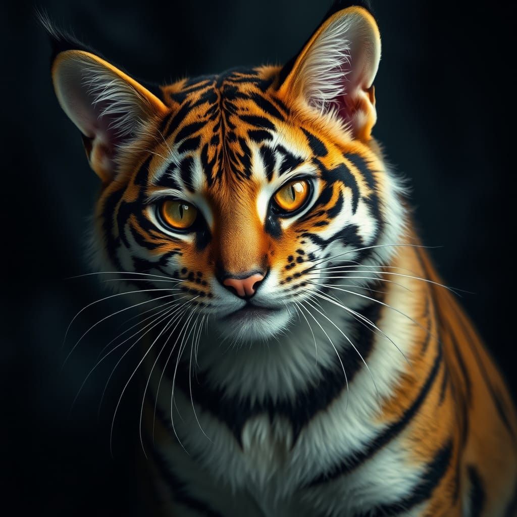 Vampire Tiger Cat: A Digital Art Creation