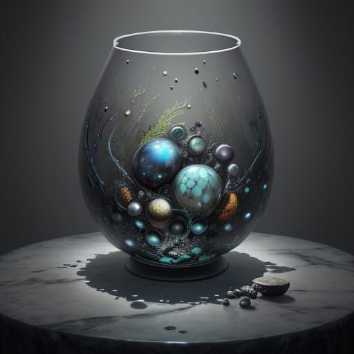 Mystical Glass Labradoresque Cosmic Convergence