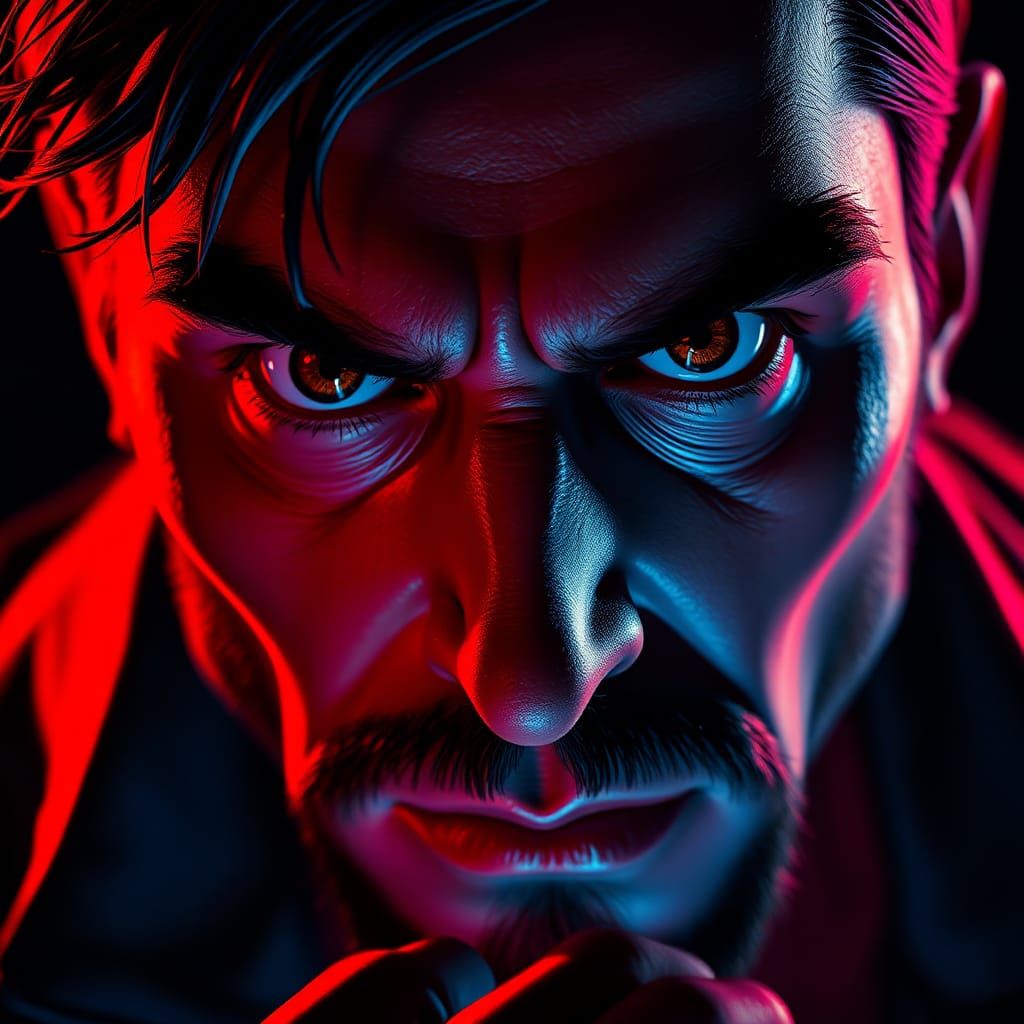 Rotoscope Portrait of a Determined Rogue