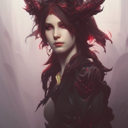 Demonic Eldridge Devil Queen Portrait in 8K