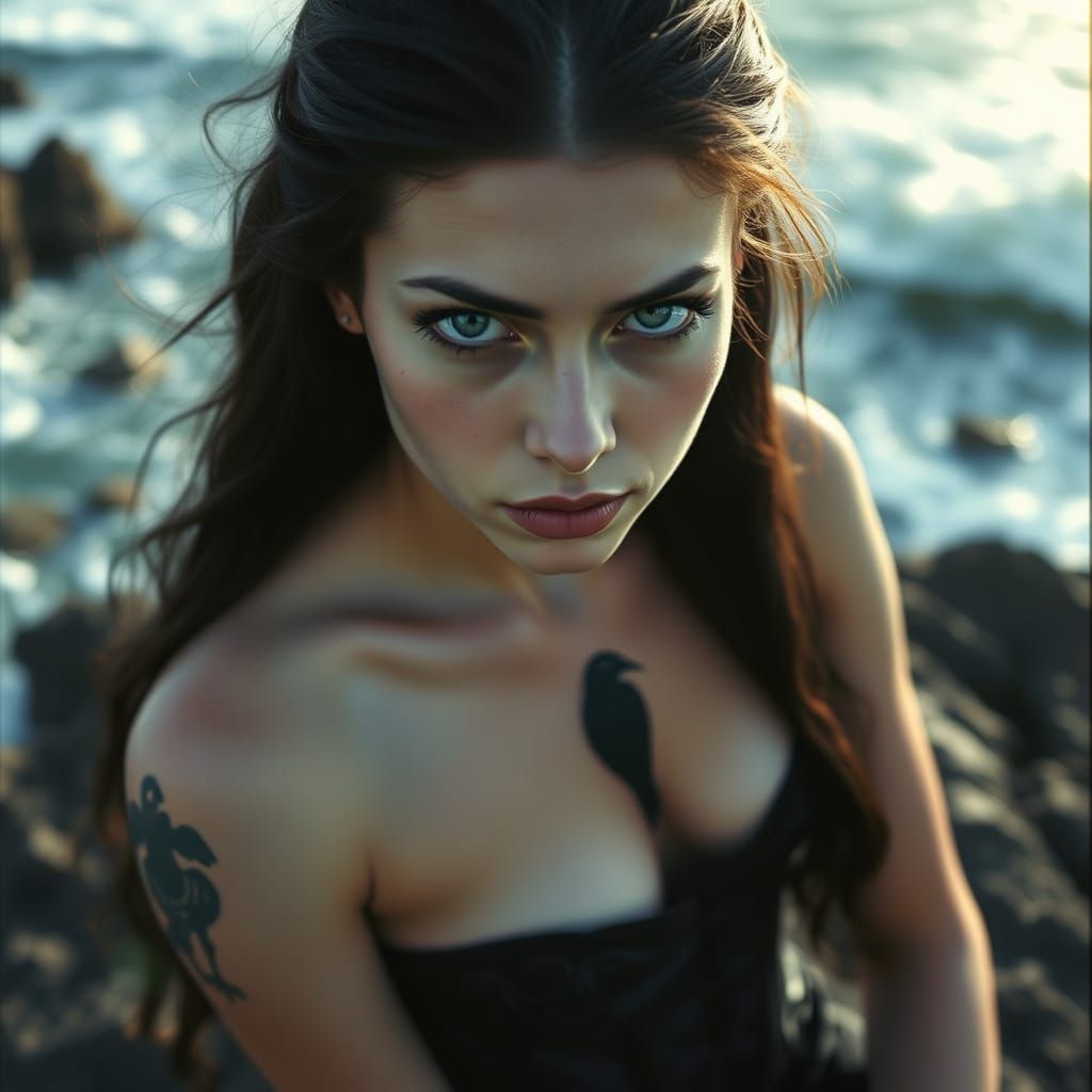 Irish Witch by the Sea, Mystical Portrait