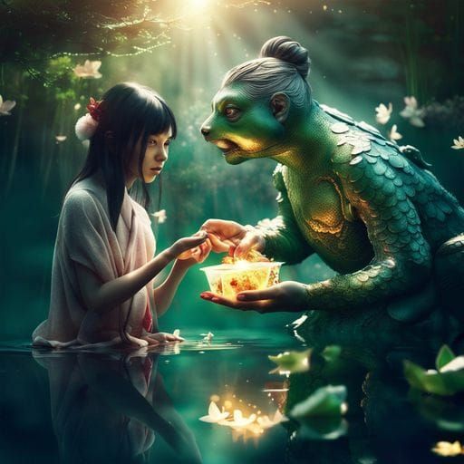 Kappa Gift: Photorealistic Lily Pond Scene