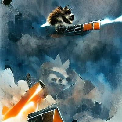 Rocket Raccoon Digital Art