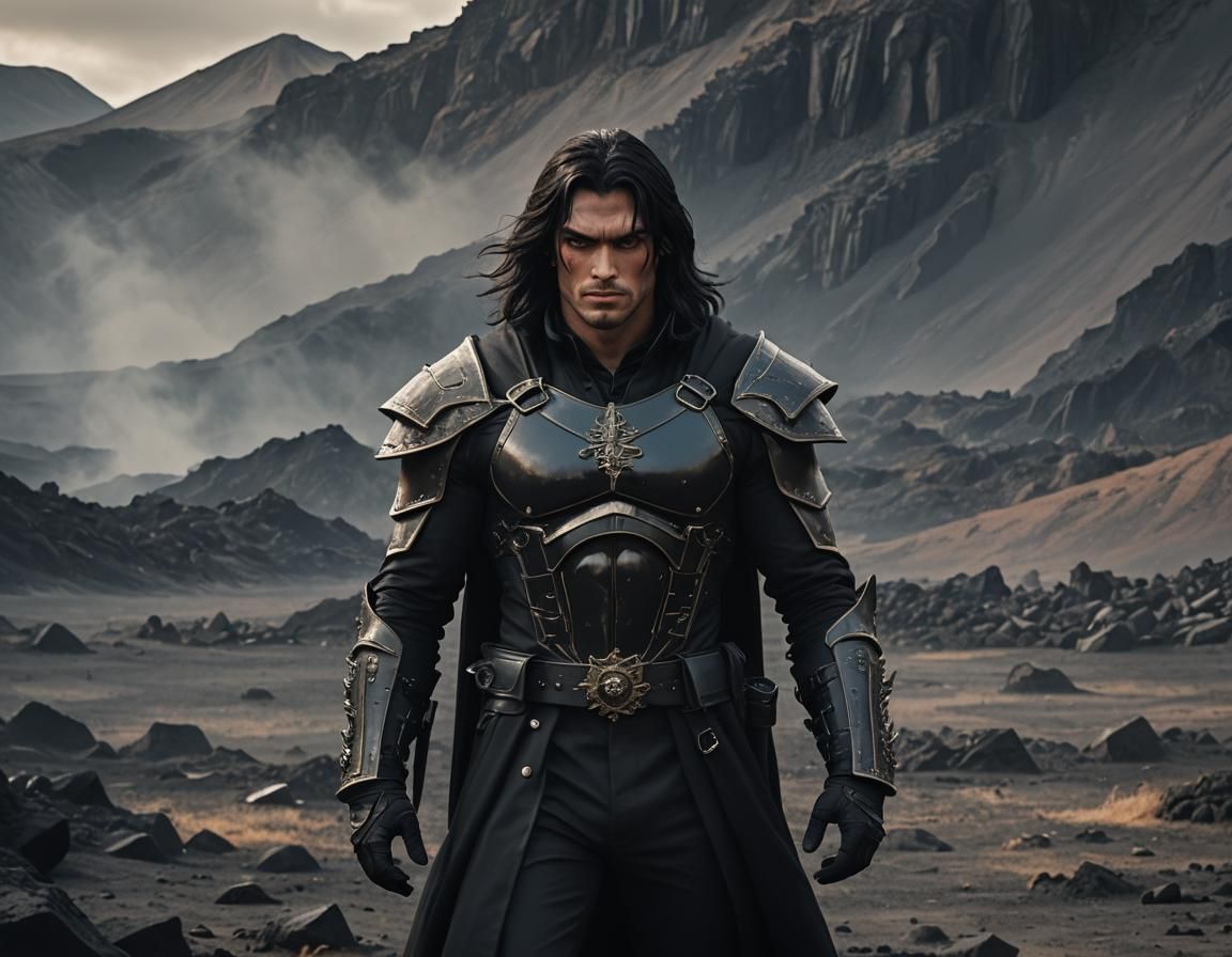 Epic Volcanic Hunter in Anime-Inspired Dark Fantasy