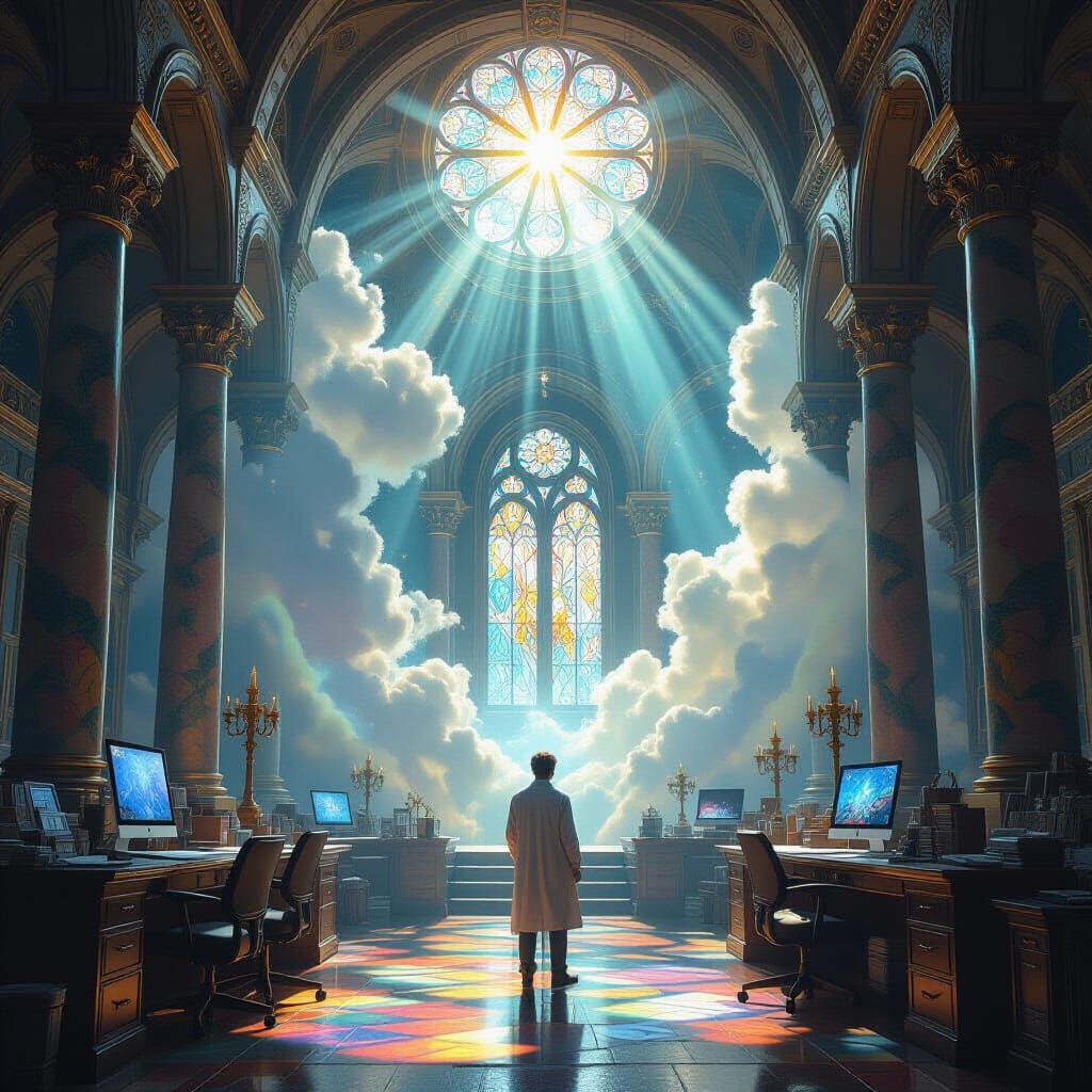 Epic Artist Studio with Twisted Pillars