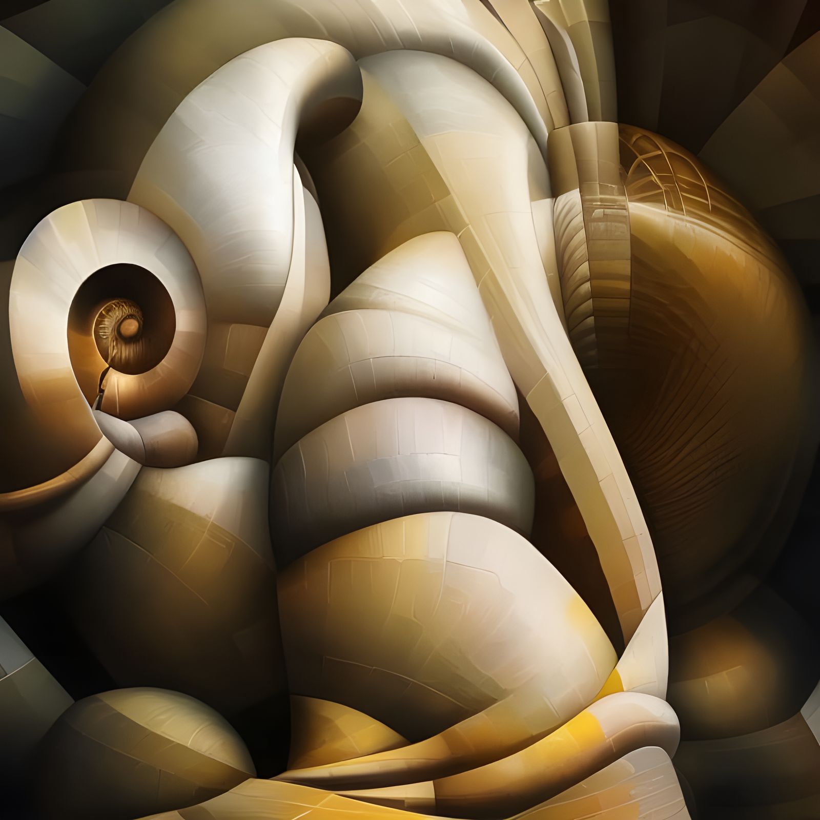 Geometric Abstract: Polychromatic Hyperreal Digital Art