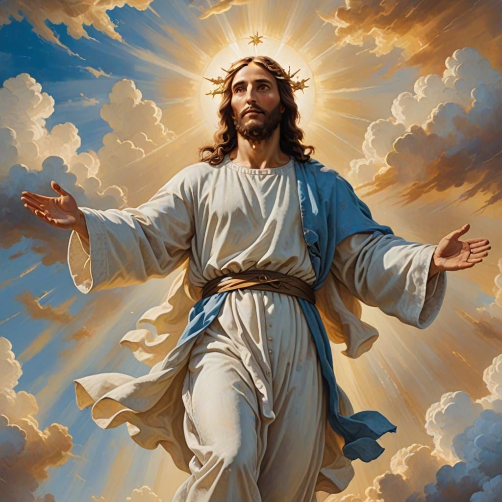 Jesus Descends in Heavenly Renaissance Splendor