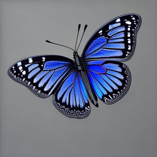 Art Nouveau Butterfly with Metallic Filigree