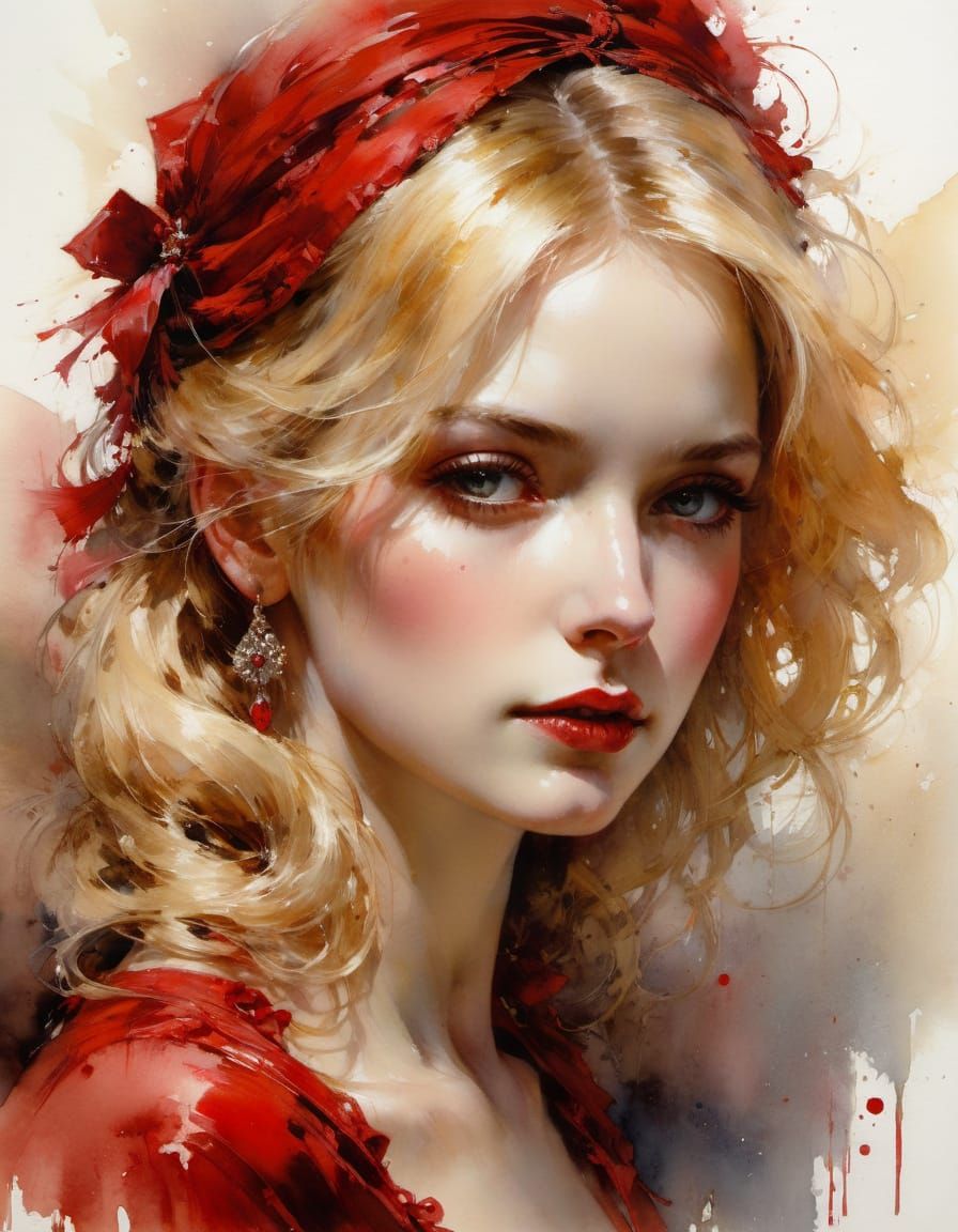 Elegant Victorian Lady in Dramatic Light