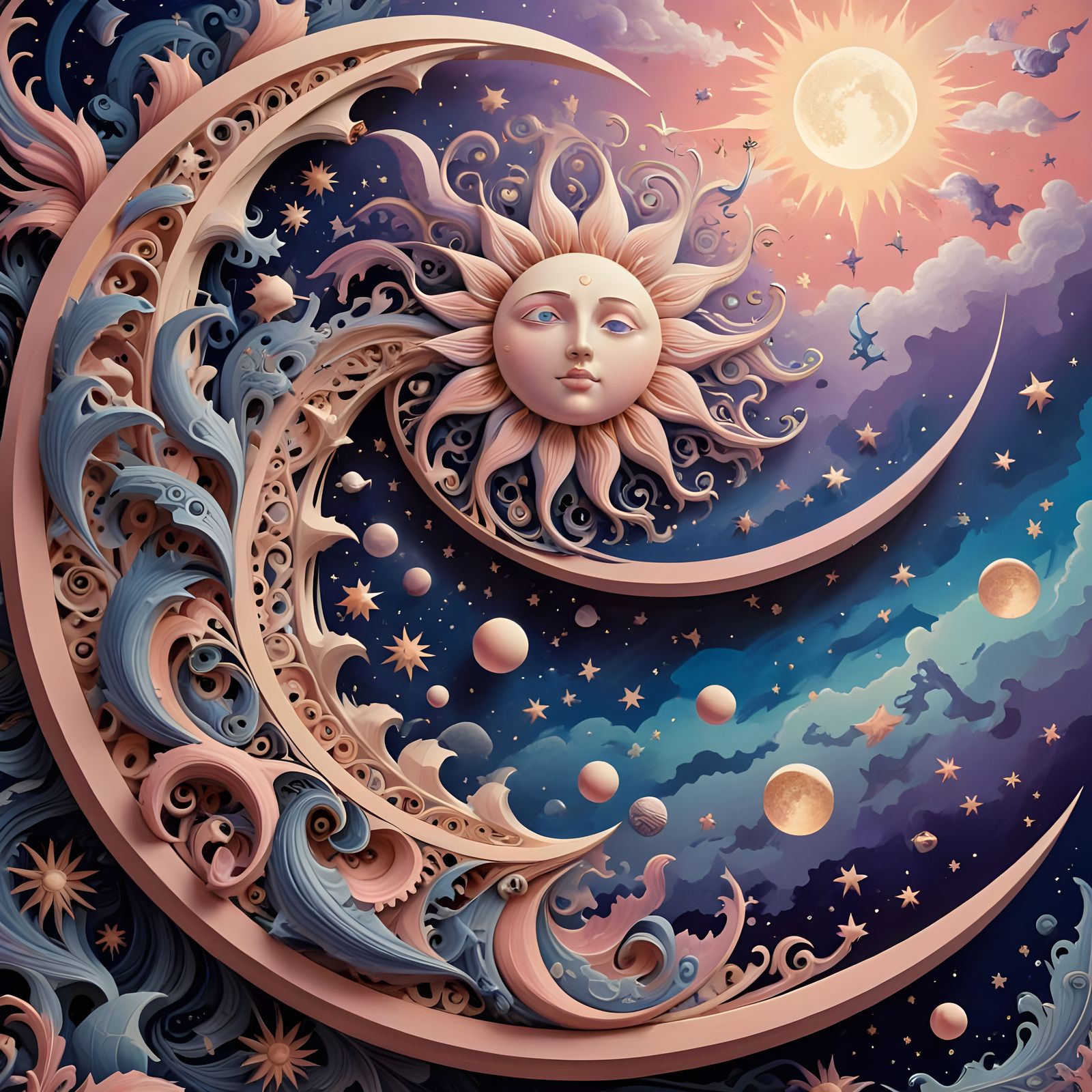 Rhythmic Sun and Moon Phase Illusion