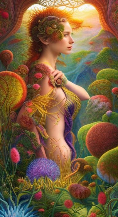 Venus Flytrap in Mycelial Network, Forest Exposure