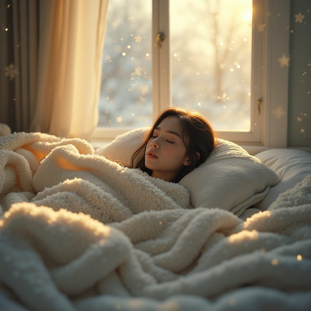 Serene Morning in Winter Wonderland