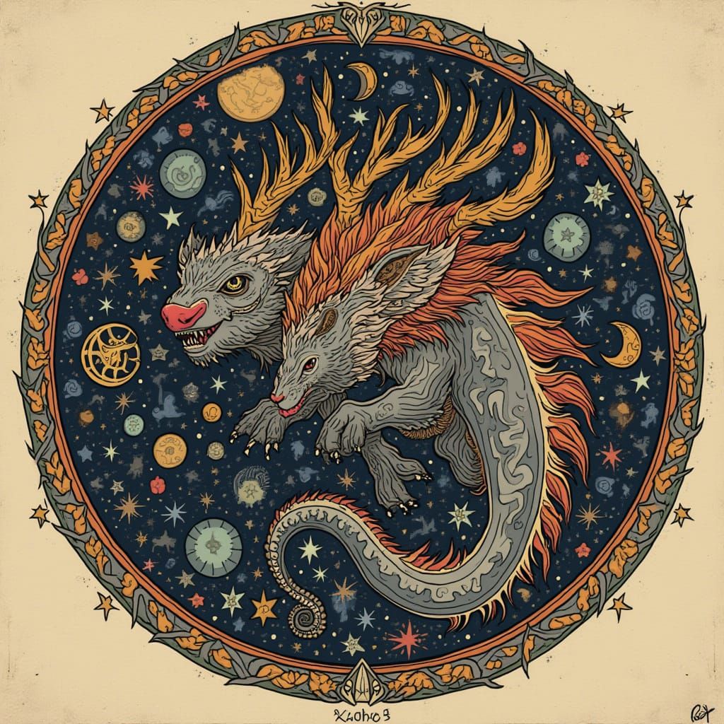 Cosmic Zodiac Abstraction