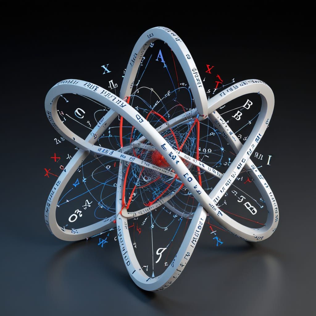 Abstract Mathematical Equations in Digital Art Style