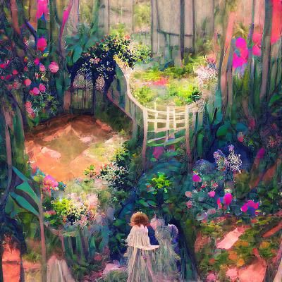 Enchanting Secret Garden Scene