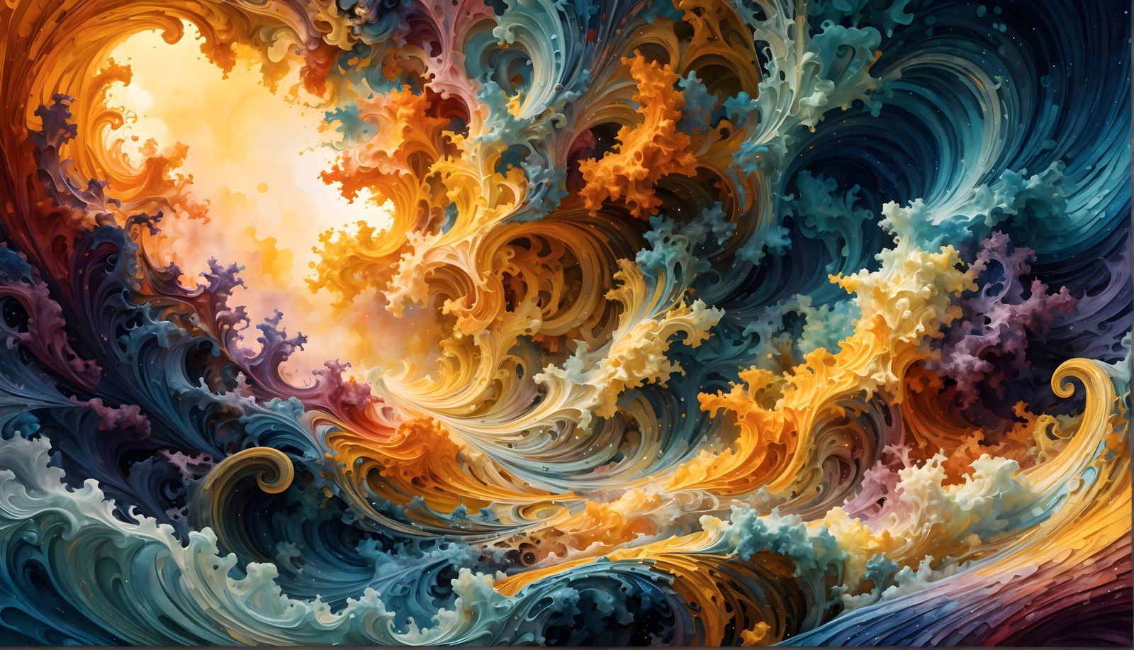 AI Mindscape: Abstract 3D Impressionist Maximalist Rendering