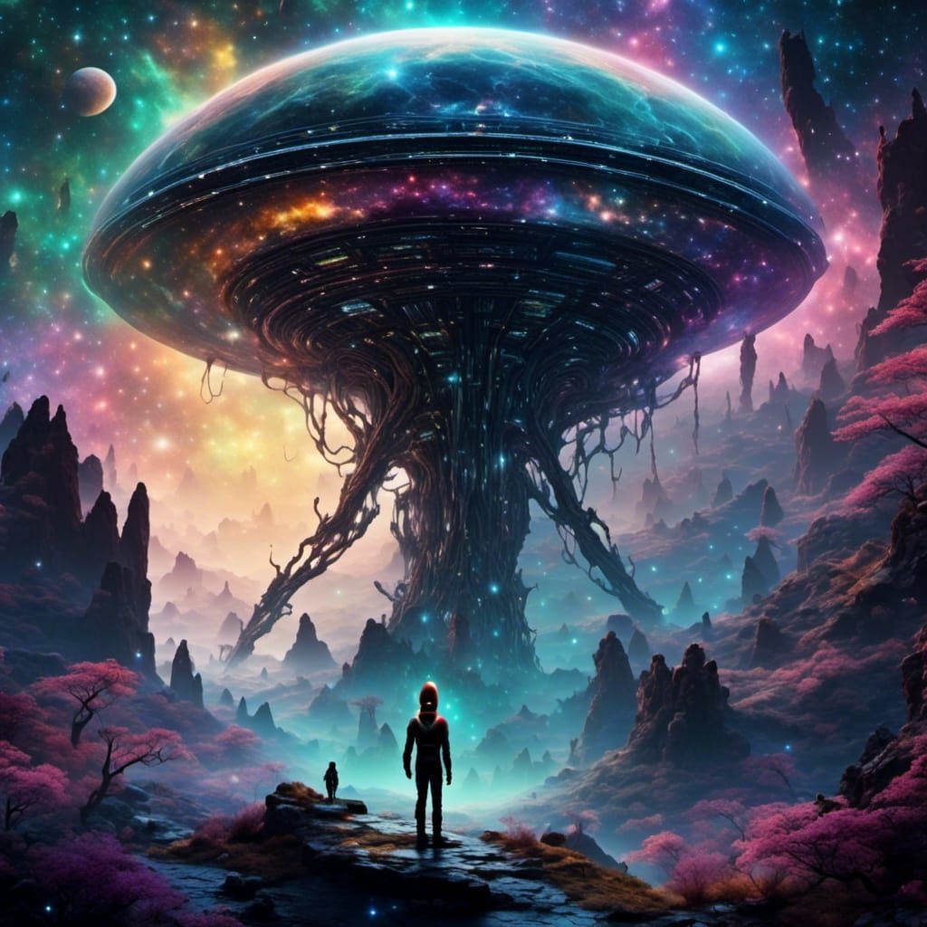 Alien Outer Space Without Human Internet