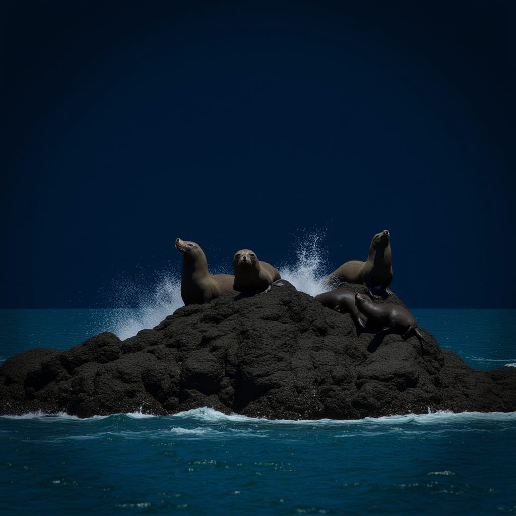 Sea Lions on Rocky Island: Wildlife Photography