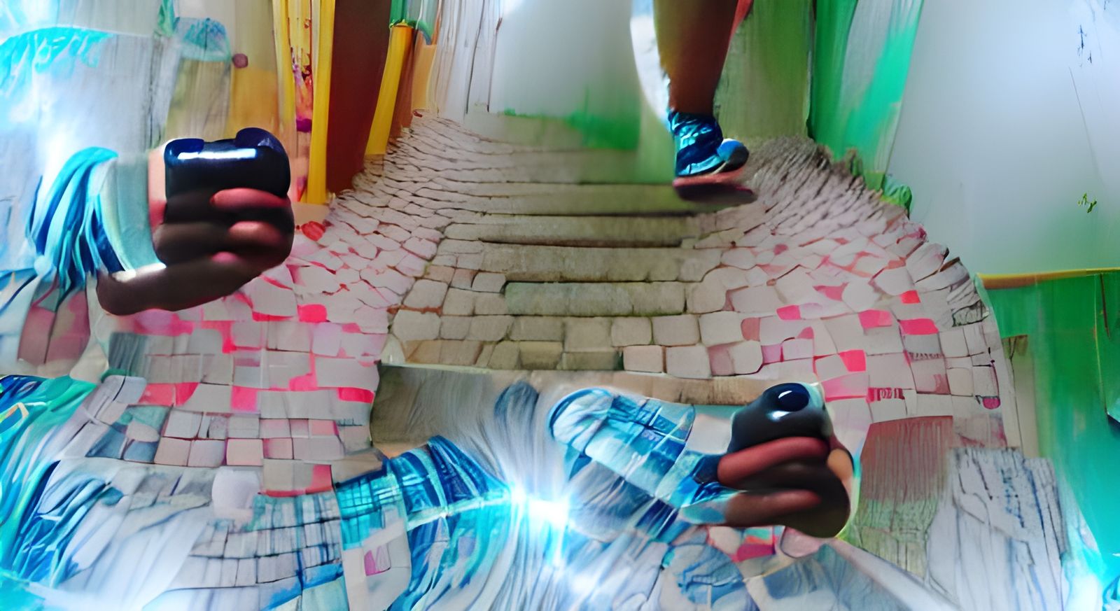 Abstract Image Inspired by 'Follow Me' Prompt