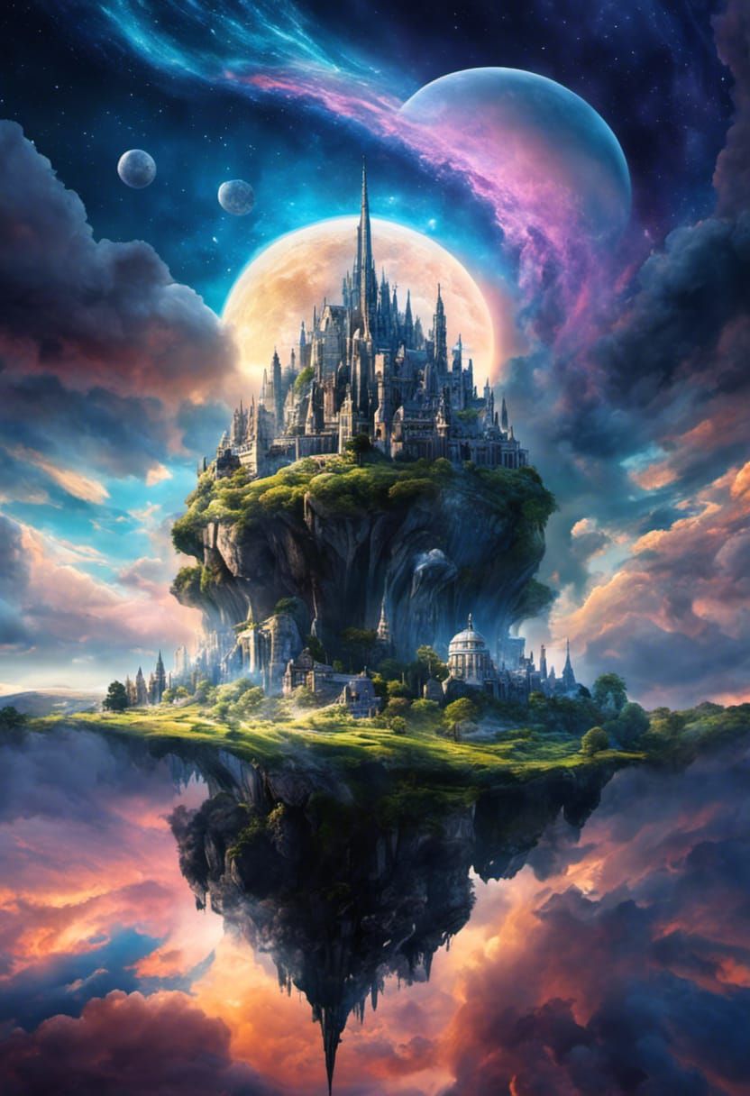 Celestial City Floating in the Clouds