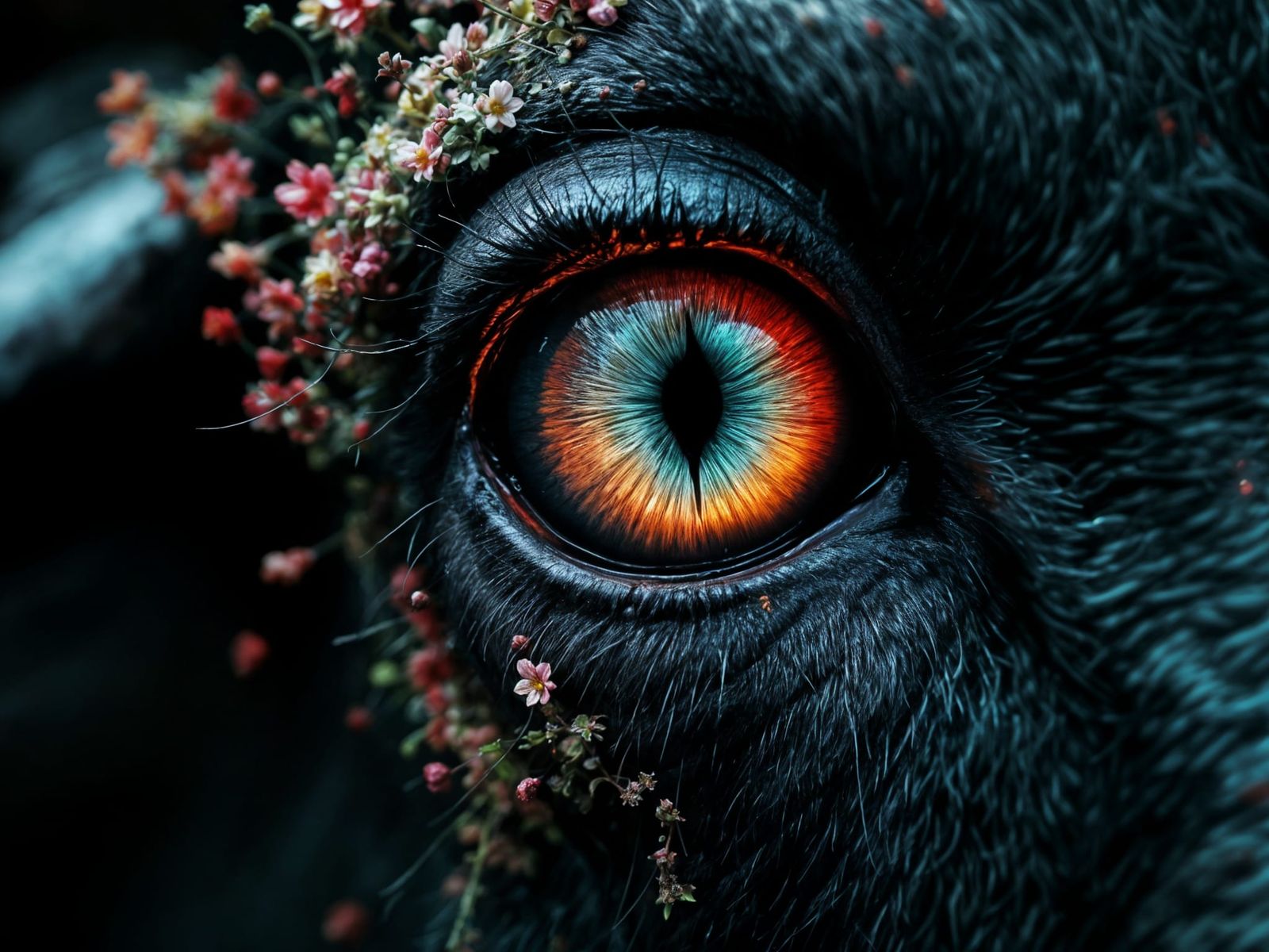 Floral Goat Eye Reveals Evil Within