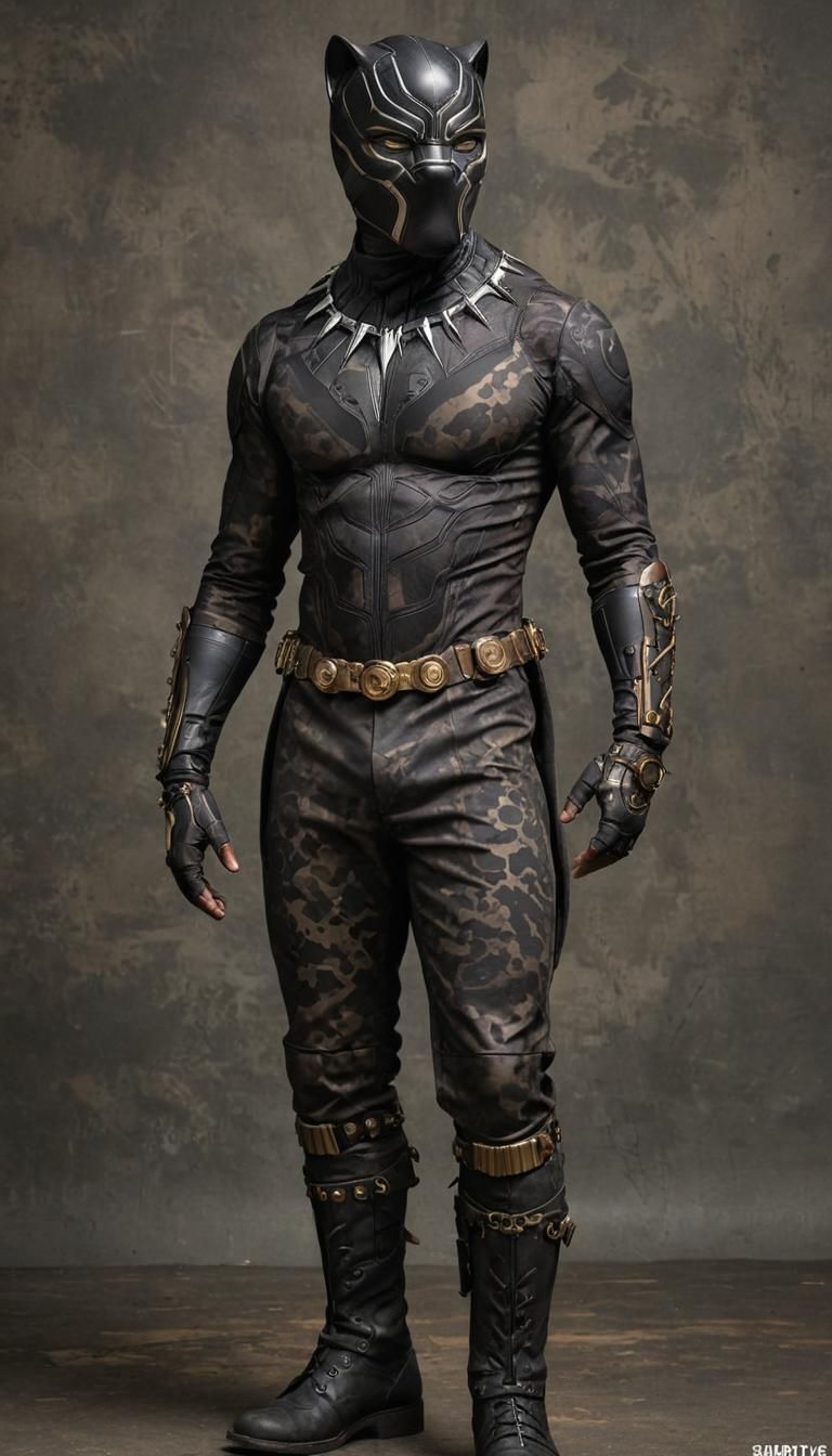 Black Panther Steampunk Camouflage Concept Art