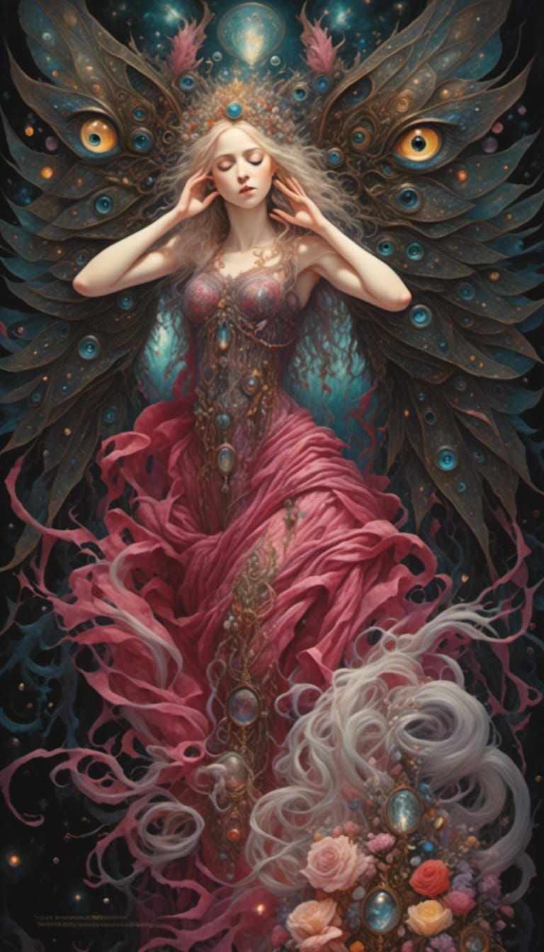 Emotional Portrait with Watercolor and Ink Details