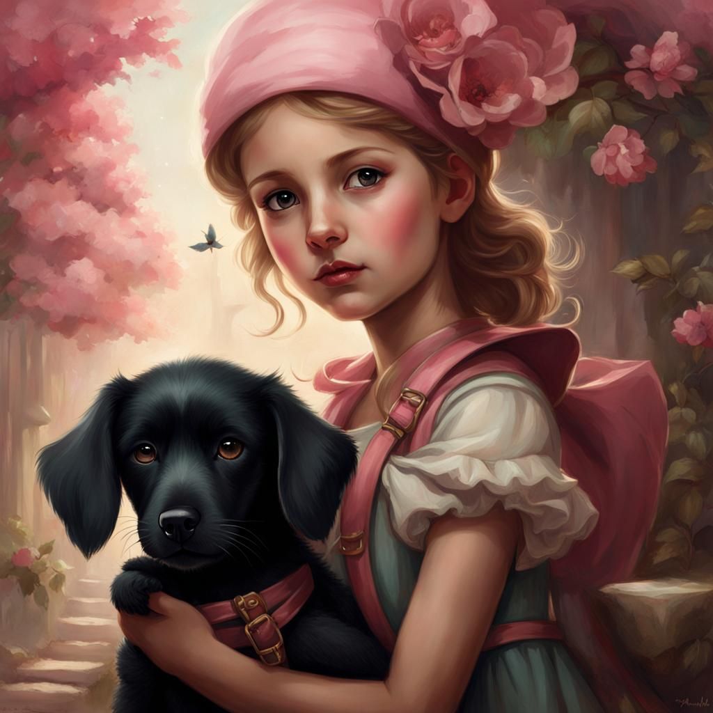 Portrait of Lisa and her dog Zack