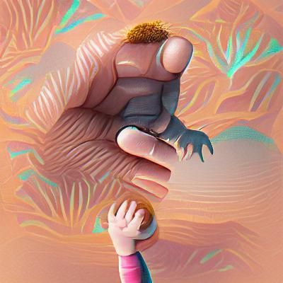 Festive Wrapped Gift in Digital Art Style