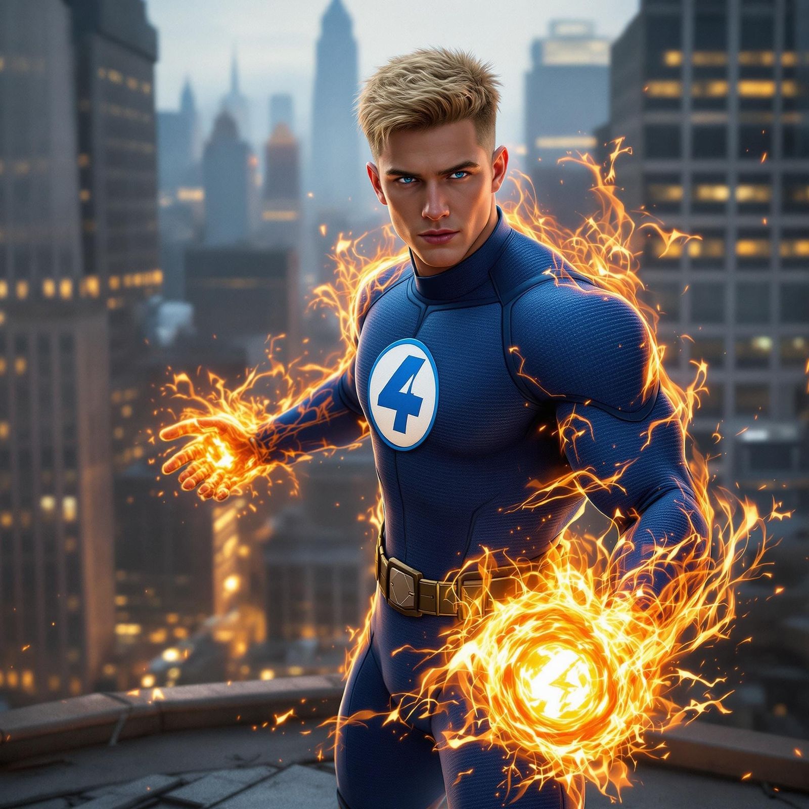 Johnny Storm Ignites in Cinematic Marvel Scene