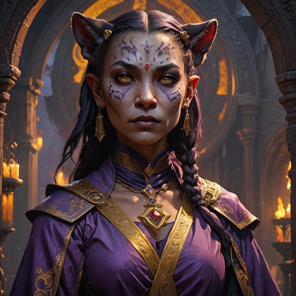 Panther Vampire Priest: Dark Fantasy Portrait in 8K