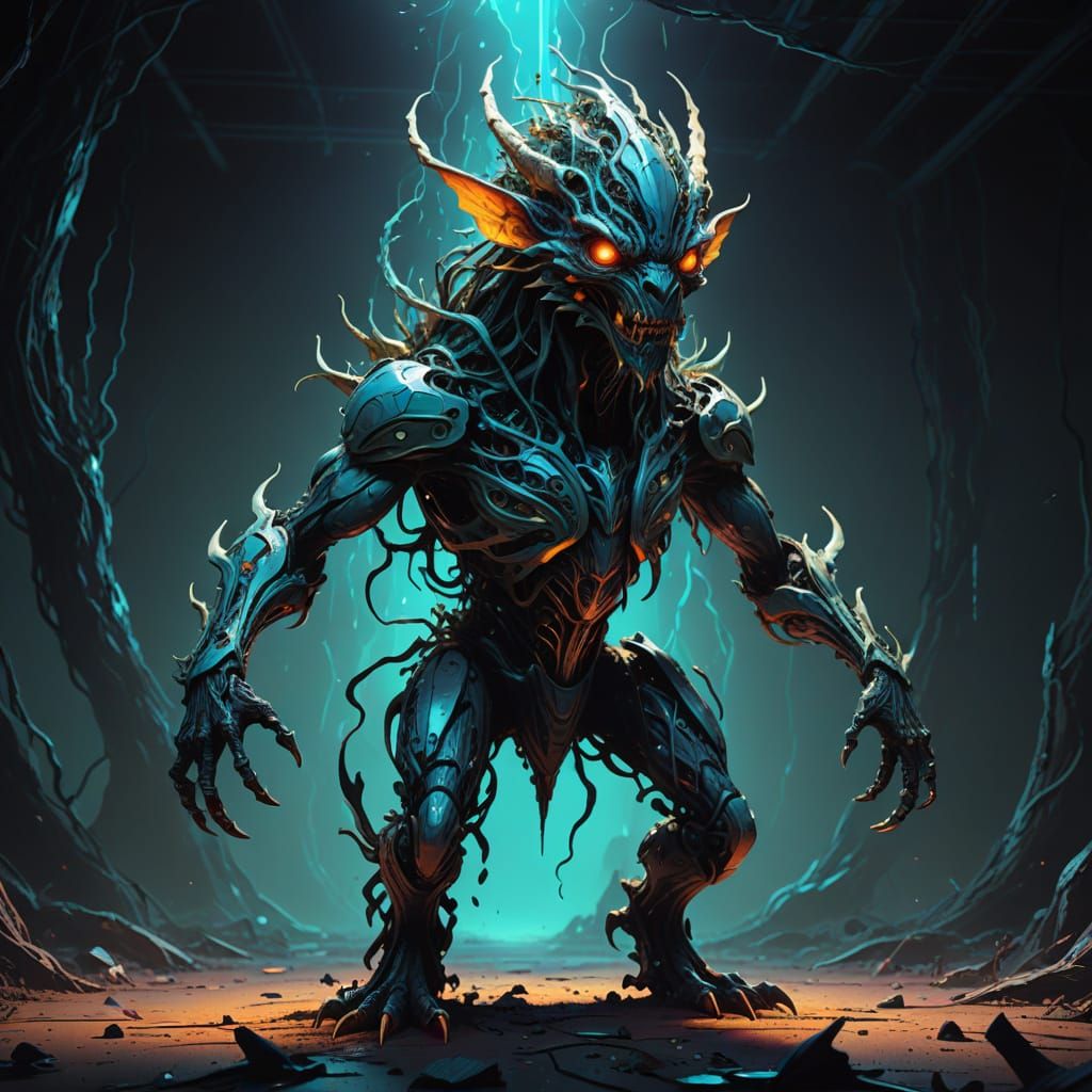 Fantastical Hybrid Creature: Digital Sculpture & Hand-Drawn ...