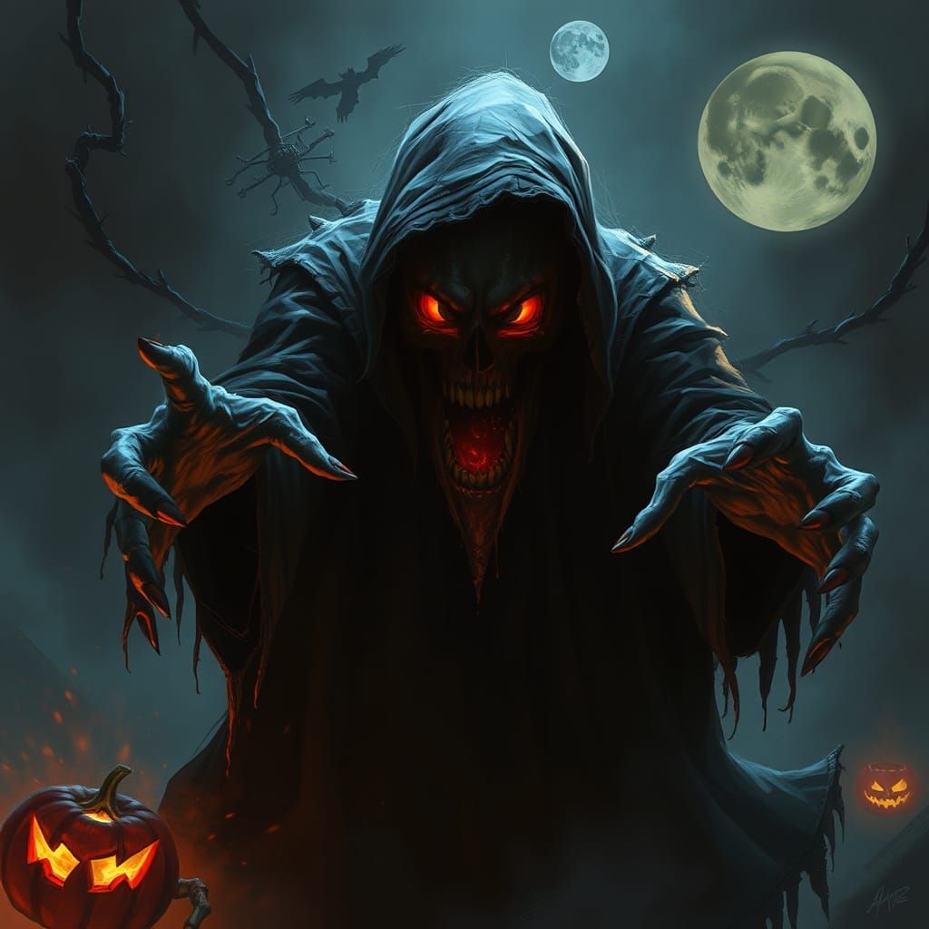 Spooky Shadows Unleash Terror on Halloween Night