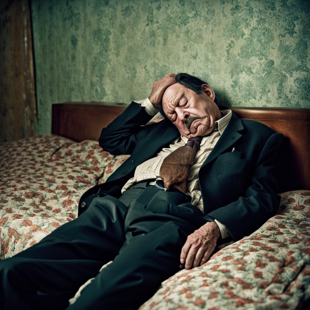 Surreal Documentary Photo of Sleeping Man