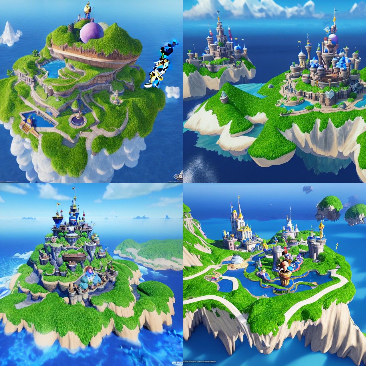 Photorealistic Kingdom Hearts Floating Island World