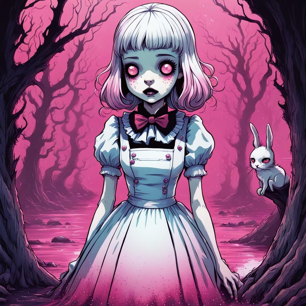 " alice au pays de la lune rose "